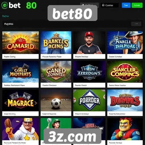 Explorando a variedade de jogos disponíveis no bet80